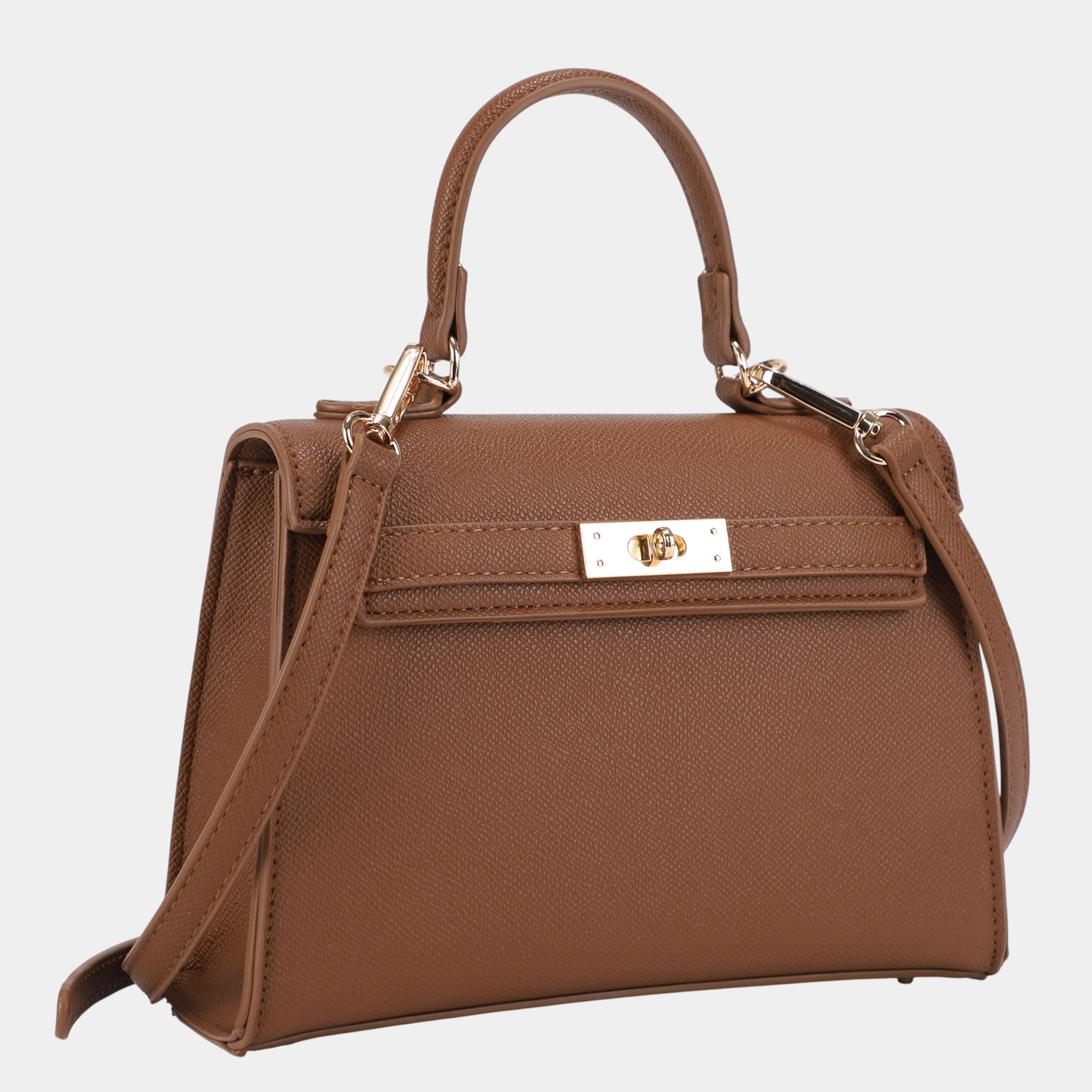 Classic Women Handbag with Gold Hardware