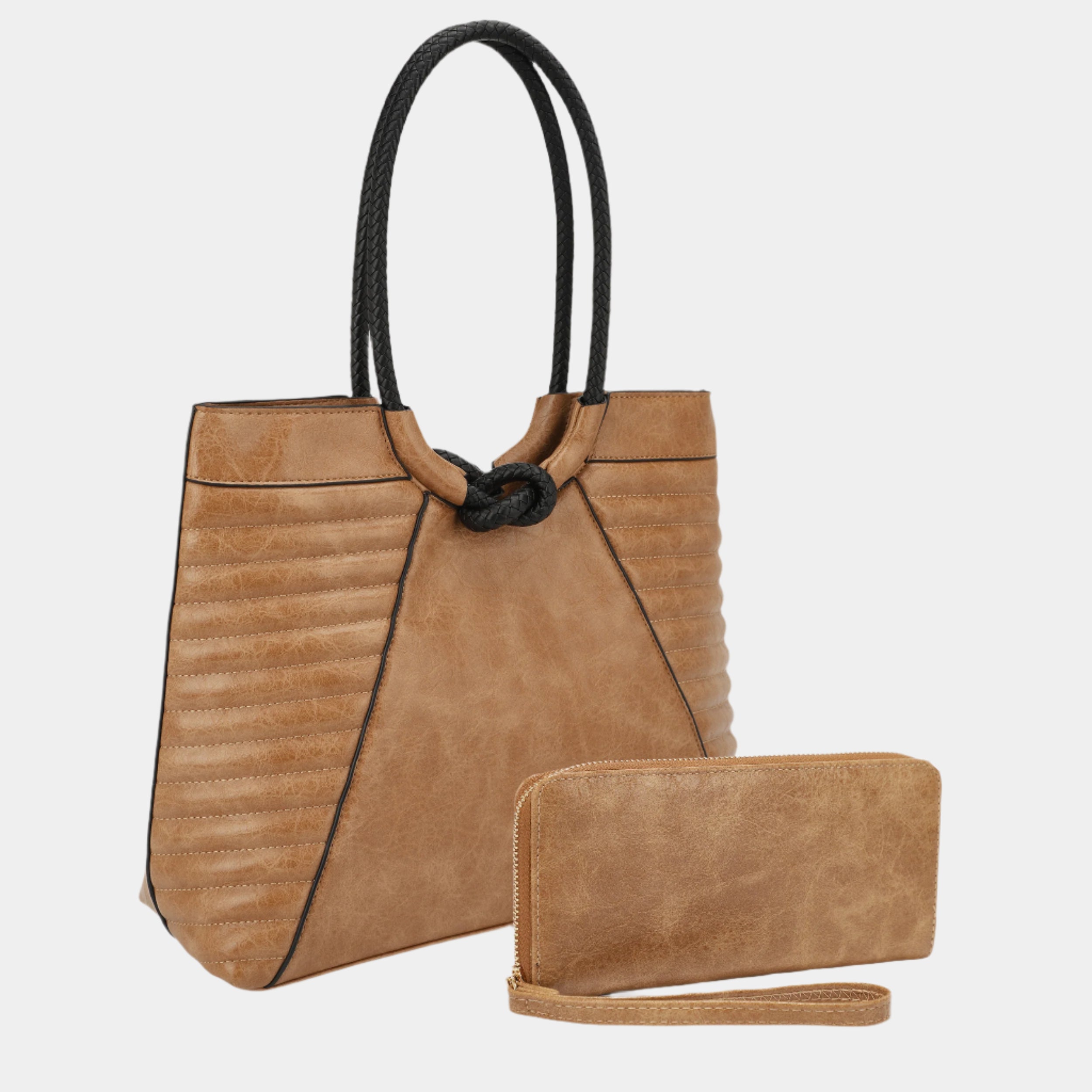 Vintage Knot Handle Tote Set