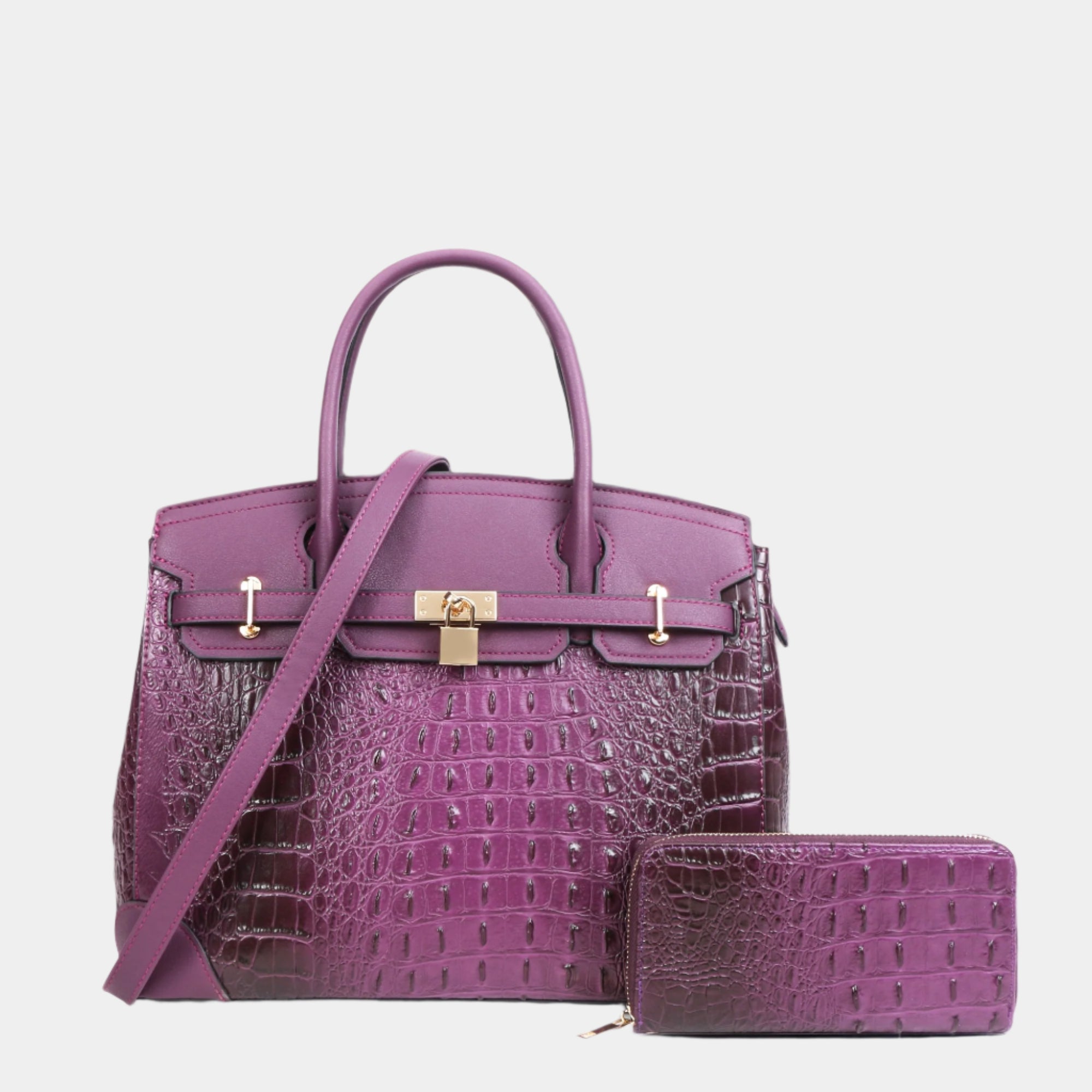 Sienna Exclusive 2-Piece Vegan Leather Tote Bag Set